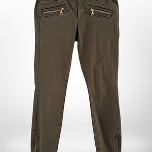 Loft Olive Green Women's Zip-Pocket Skinny Jeans 00P